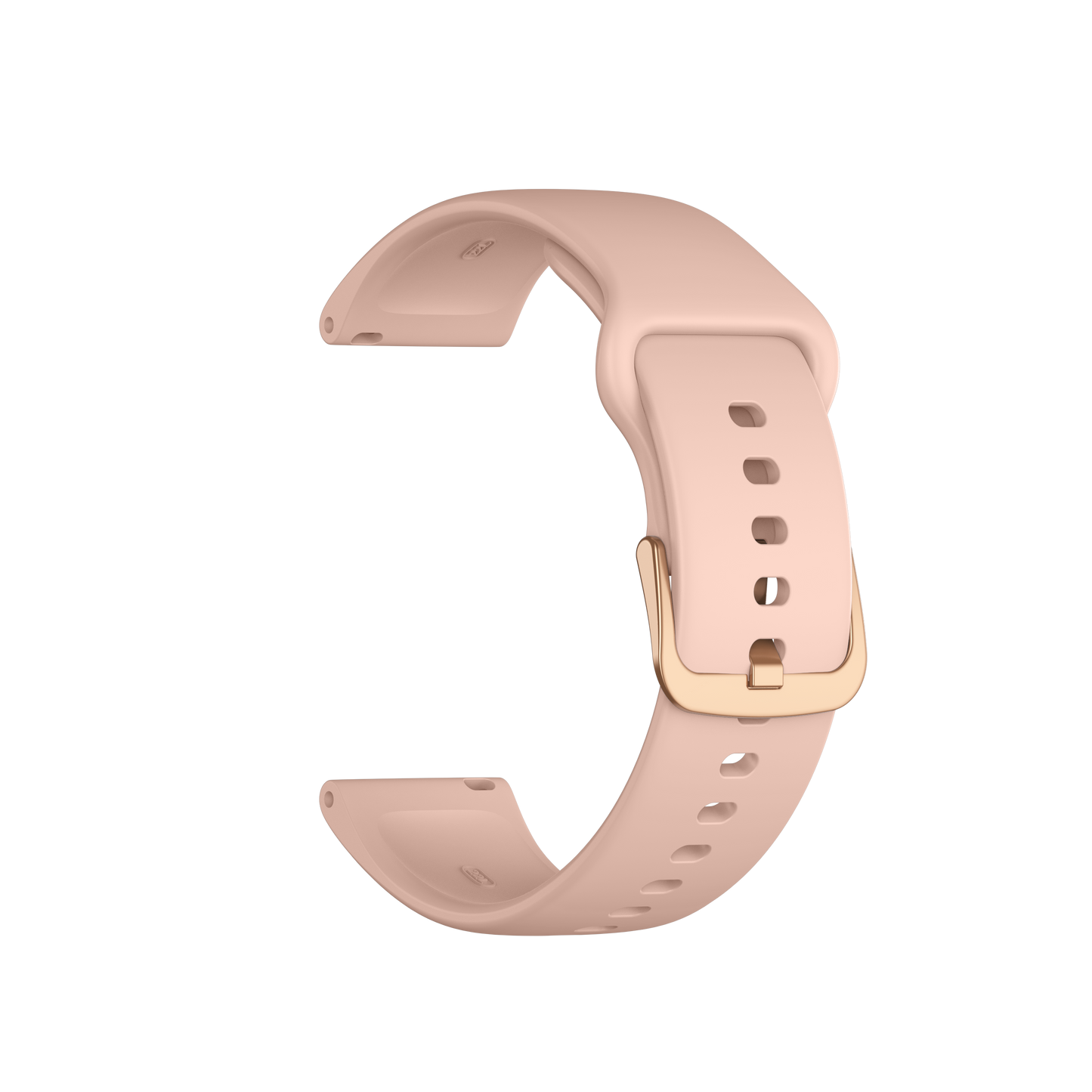 Auswechselbares Silikonarmband ARMODD rosa mit roségoldener Schließe (22 mm)