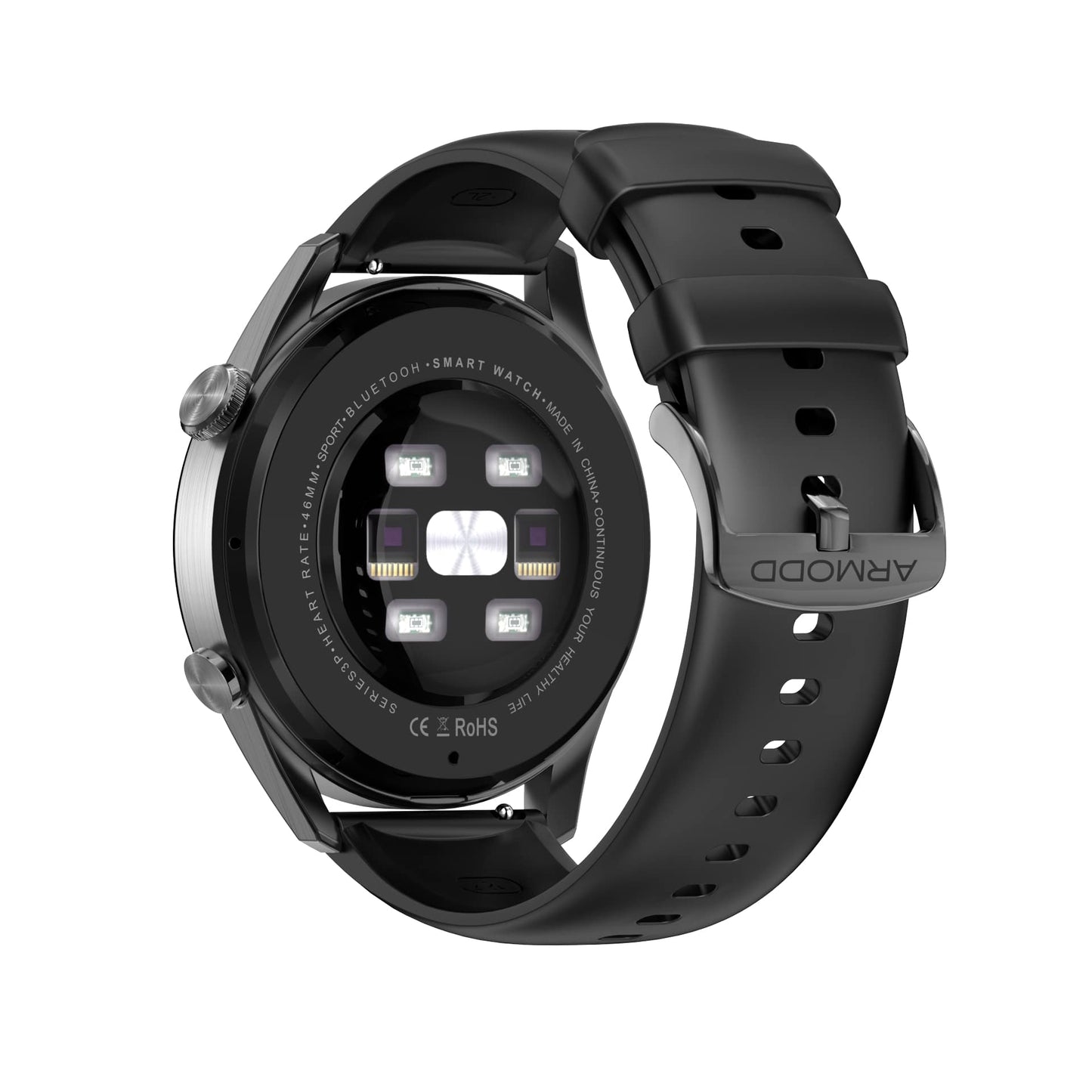 Gurt ARMODD Silentwatch 5 Pro Silikon schwarz mit schwarzer Schließe (22mm)